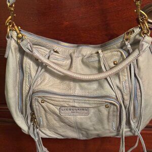 Liebeskind Berlin Hand-Stitched Leather Hobo - Grey Blue